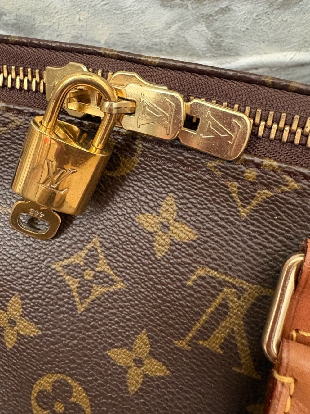 Authenticated A+ Vintage Monogram Coated Canvas Keepall 50 with Lock & Key - Picture 2 of 15